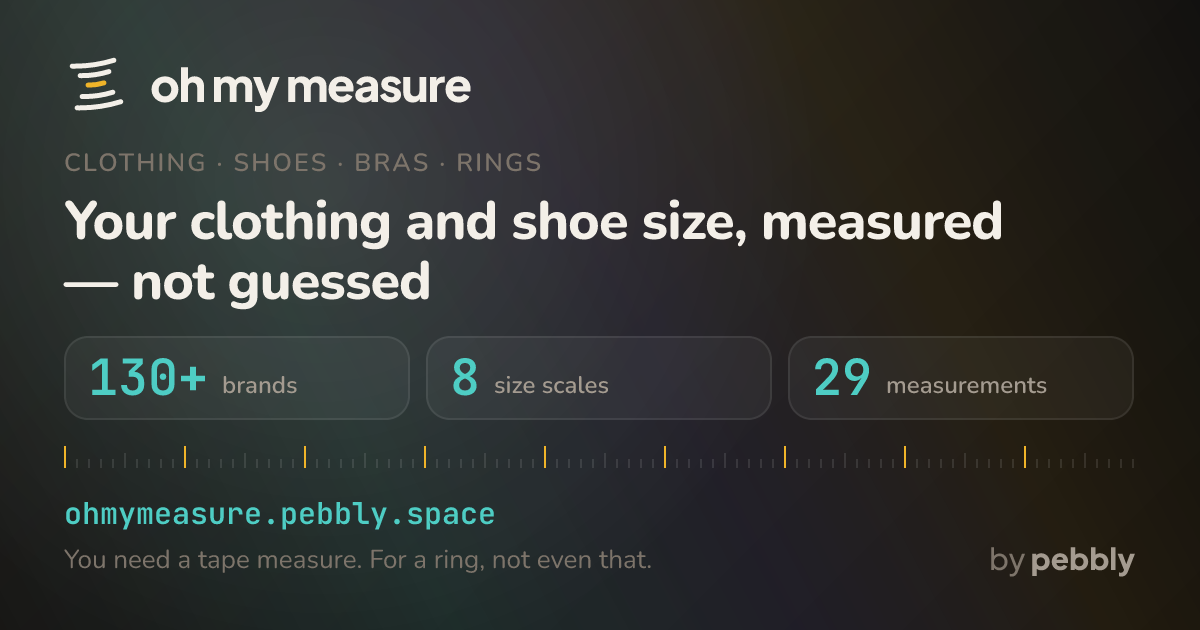 I got tired of measuring myself every time I bought clothes, so I built this